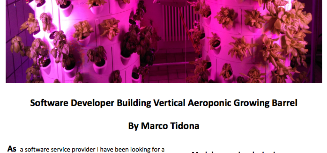 ASC Magazine, Okt. 2015 – Software Developer Building Vertical Aeroponic Growing Barrel