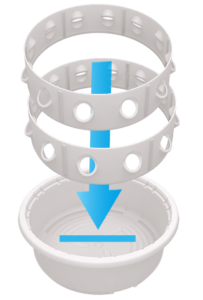 Closed base, liquid remains in the base