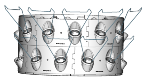 12 grow space configuration with optional trellises.